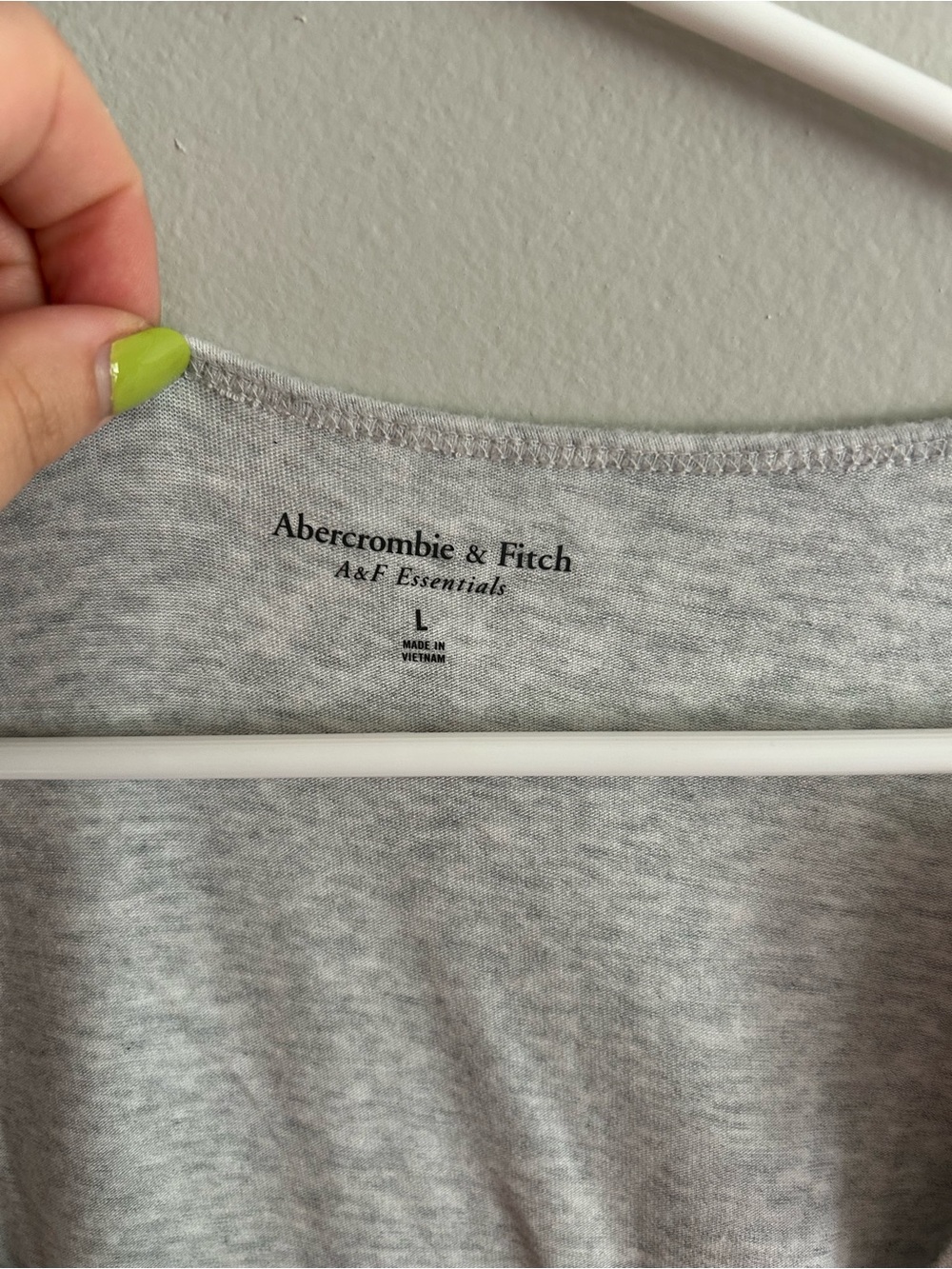 SOLD Abercrombie & Fitch NWT Long Sleeve Henley Top | Heather Gray Size L - Picture 4 of 6